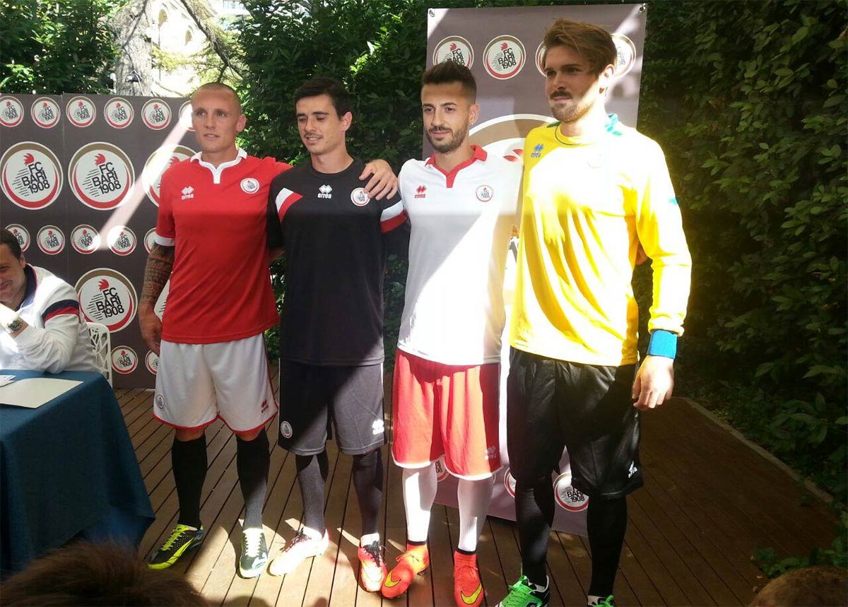 Maglie Bari 2014-2015, torna il rosso in casa con Erreà